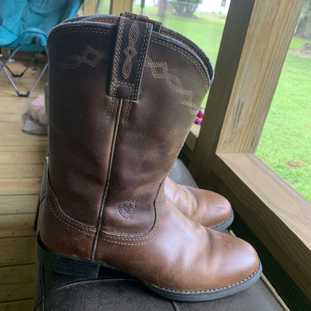 Ariat Womens 7B (see description ) Heritage Roper Cowboy Western Boots Brown